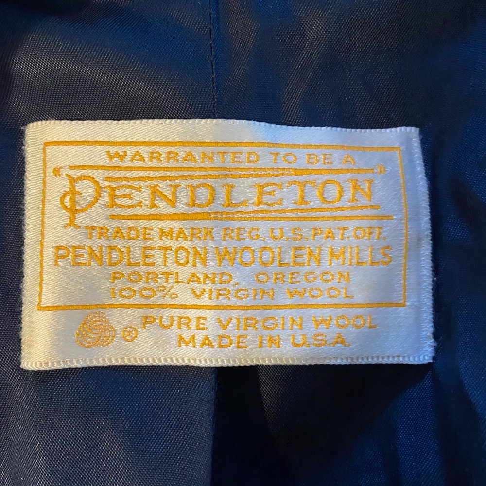 Pendleton Navy Wool Trench Coat - image 1